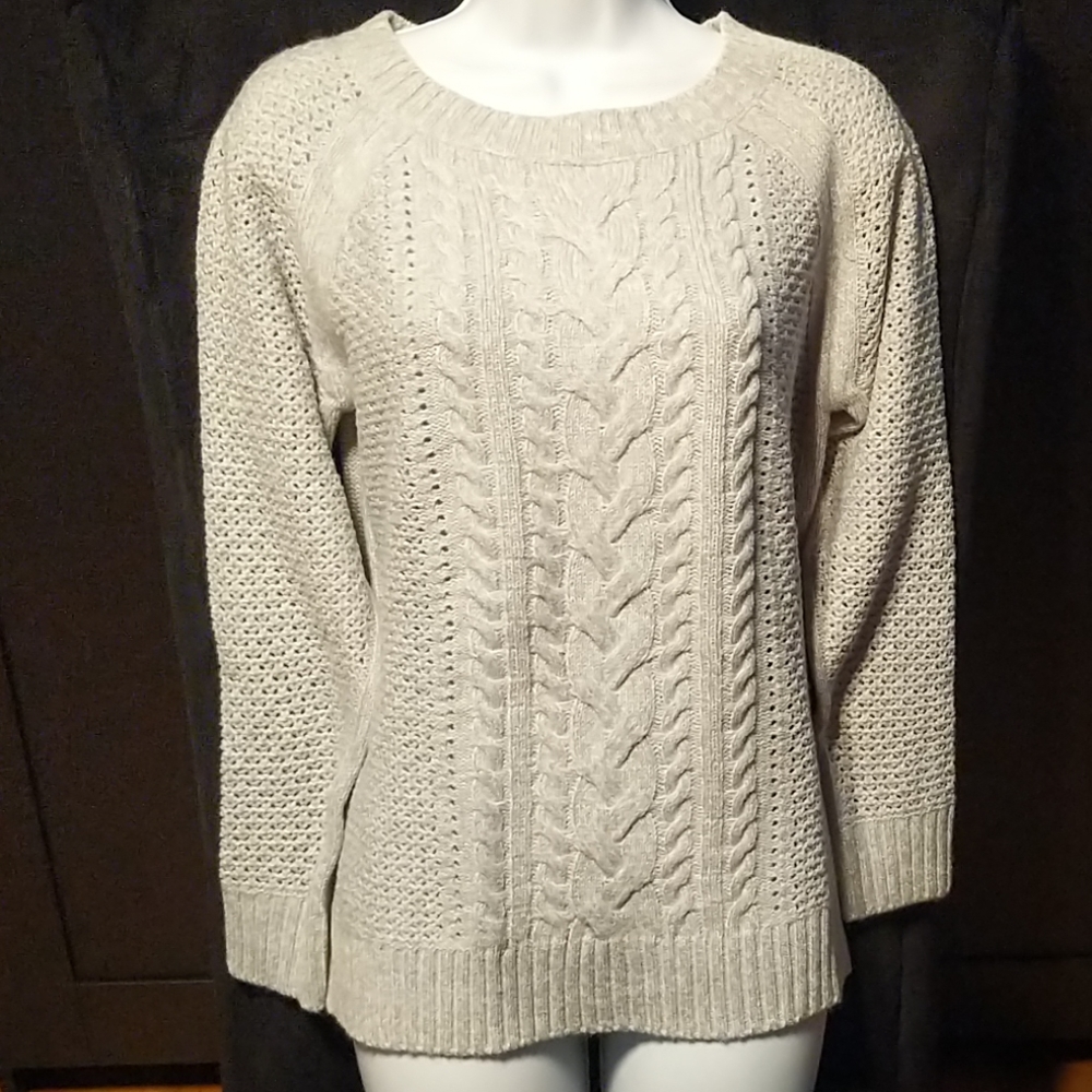 St. John's Bay Grey Cable Knit Sweater